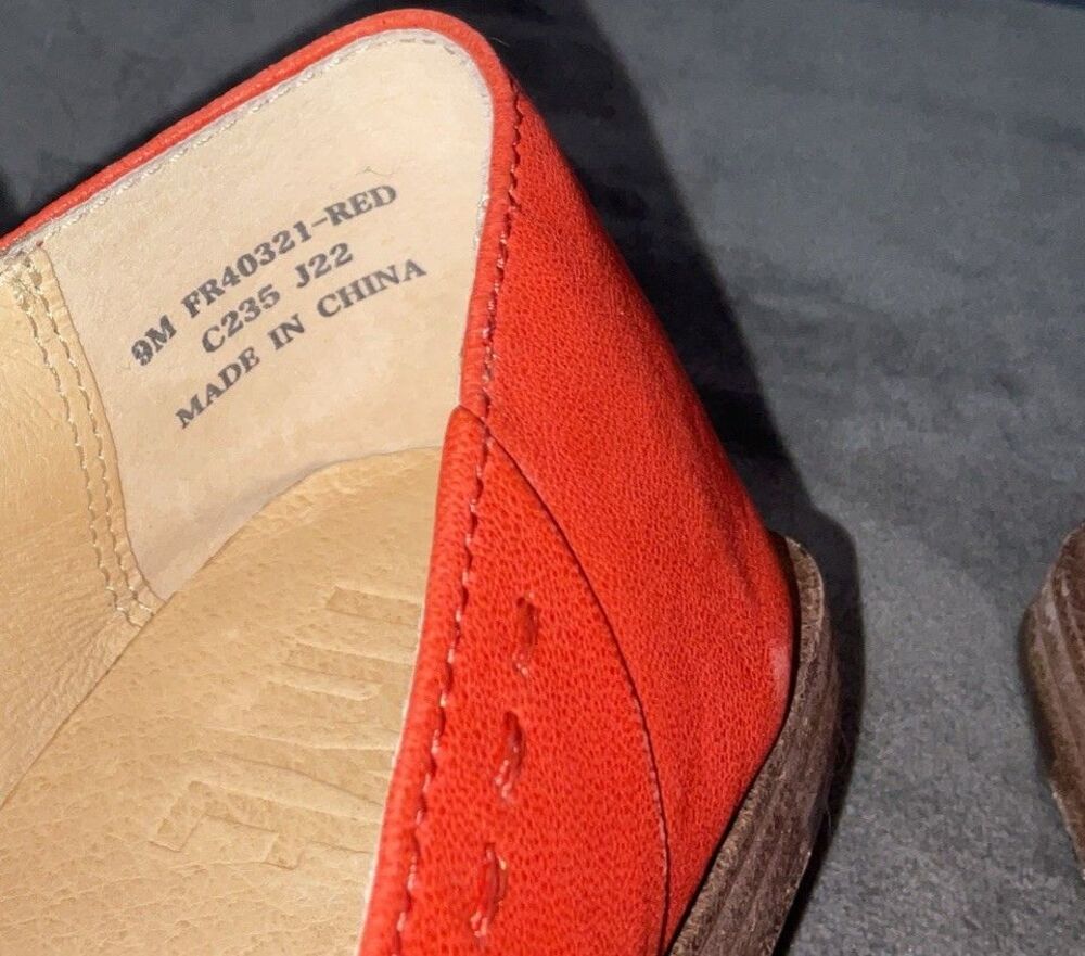 Frye Women’s Claire Flat Shoes,Red Size 9M - Picture 6 of 11